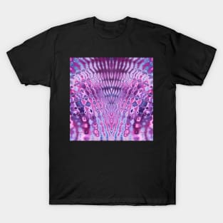 Soft Blue and Pink Fractal Tie Dye T-Shirt